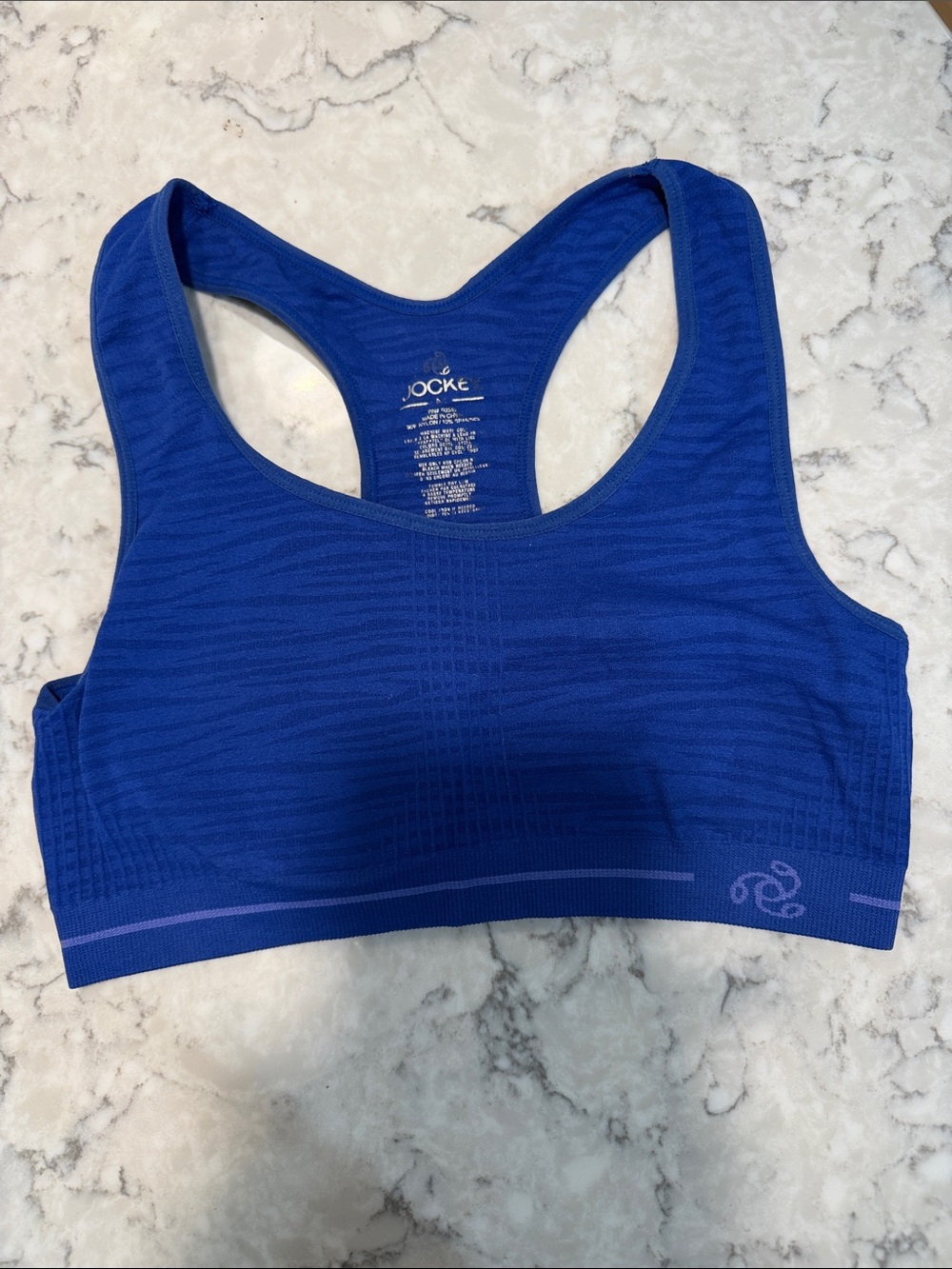 Jockey Women’s Seamless Racerback Sports Bra - Royal Blue/Size Medium